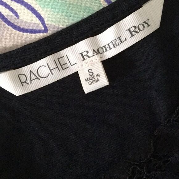 Rachel Rachel Roy black eyelash lace and jersey top. NWOT - Picture 5 of 5
